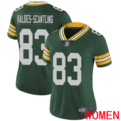 Green Bay Packers Limited Green Women 83 Valdes-Scantling Marquez Home Jersey Nike NFL Vapor Untouchable
